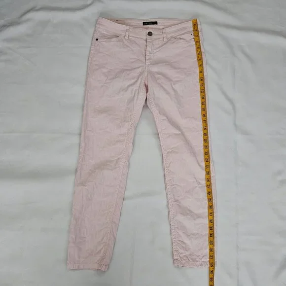 Marc Cain Light Pink Embossed Floral Pattern Slim Fit Pants Women's Size N5/US10 - Picture 16 of 16